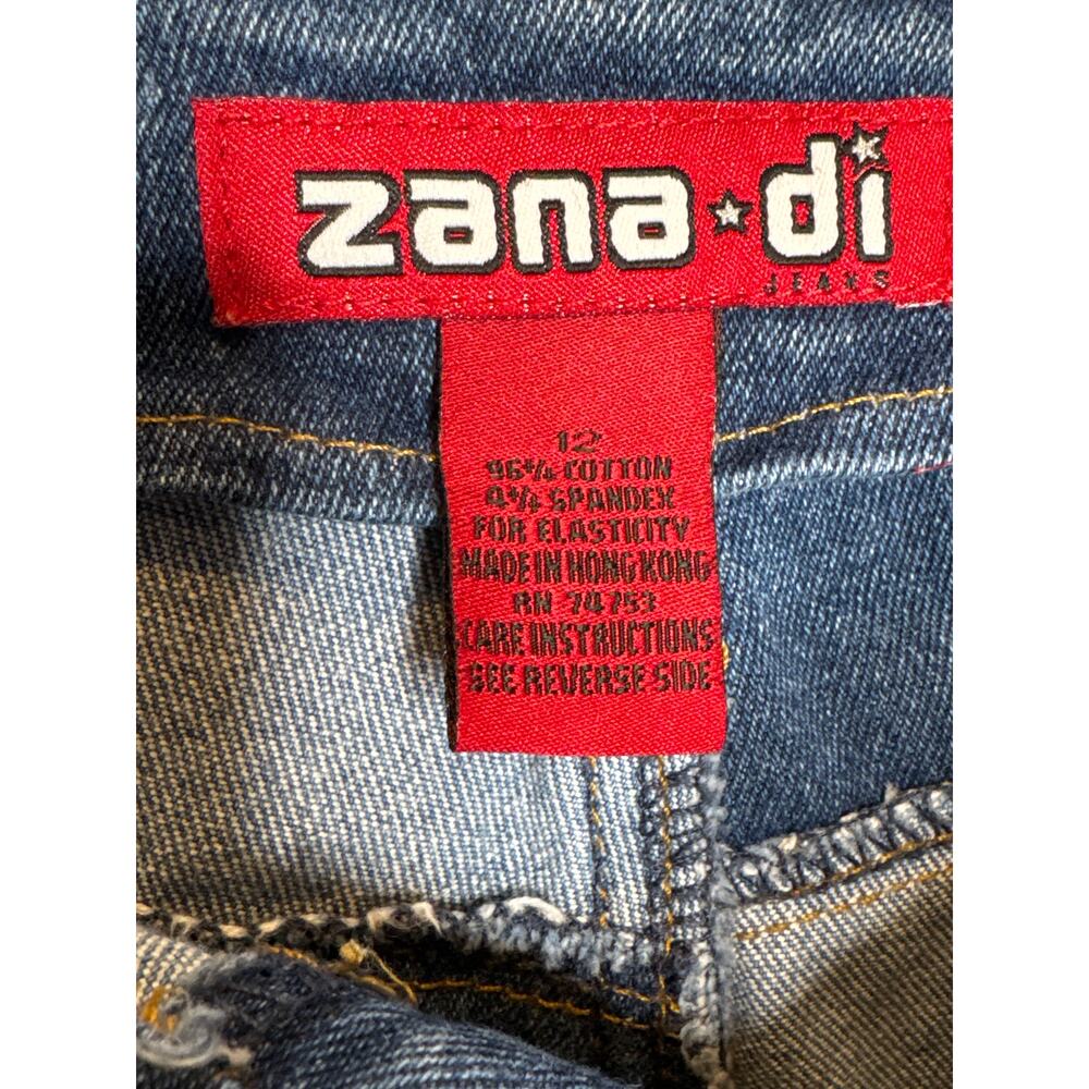 Y2K Zana-Di Patchwork Flare Jeans Low Rise Stretch Denim 26” Waist - Picture 11 of 13